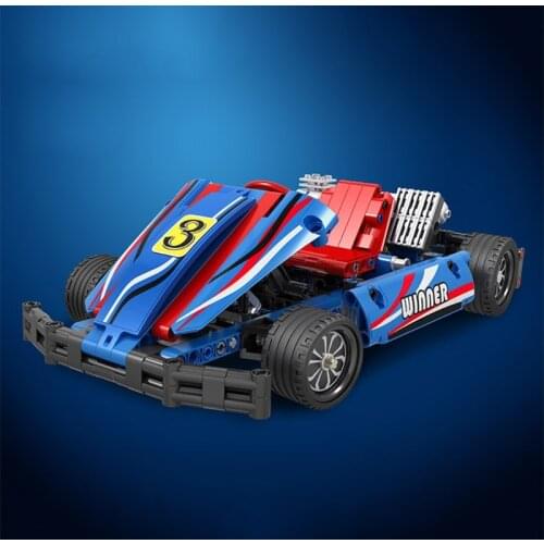 High-drilled Education Assembly Karting Kits, 371Pcs Construction Particles Set for Karting Lovers 69HE