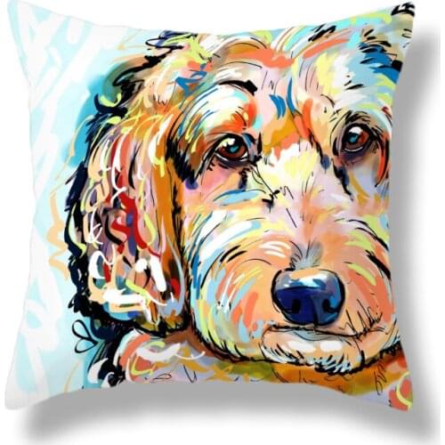 The Cartoon Dog Throw Pillow Case Cushion Covers for Home Sofa Chair Decorative Pillowcases