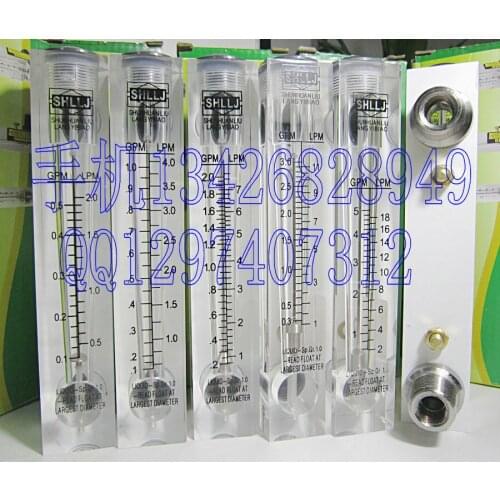 Stainless steel joint LZM-15 panel water meter 0.1-0.5GPM or 0.5-2LPM