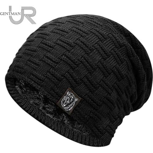 New Casual Unisex Winter Hat Add Fur Warm Tiger Beanies Hat Fashion Knitted Hat For Men & Women Outdoor Ski Sports Beanie Cap