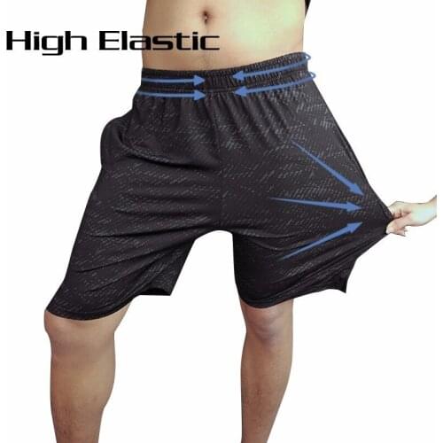 New Men Running Shorts Training Marathon Quick Dry Fitness Gym Printing Sport Shorts With Pocket Plus Size Running Shorts Jogger