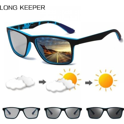Polarized Photochromic Sunglasses Men Discoloration Driving Sun Glasses for Male Driver Safty Goggles Sport Eyewear UV400