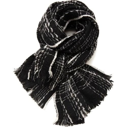 Autumn winter Luxury Brand Factory thin elegant striped Warm cashmere scarf Pure cashmere scarf Women ladies shawl