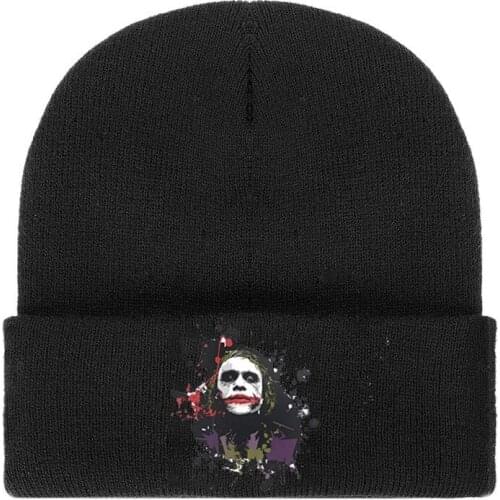 Clown Head Hat Black Beanie Cap Warm Outdoor Fashion Hat Autumn Winter Men Women Boys Girls Casual Hats Wholesale