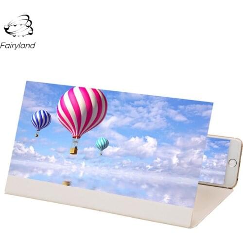 12 inch Mobile Phone Screen Amplifier Phone Holder Foldable 3D HD Video Screen Magnifying Eyes Protection Desktop Phone Stand