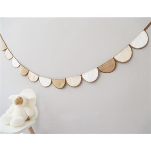 Nordic Hanging Decorations Cotton Linen Flower Garlands Kids Enfant Room Decoration Home Party Wedding Wall Decor Holiday Gifts