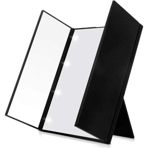 Folding Desk type LED cosmetic mirror Portable Makeup mirror with Support For Dressers