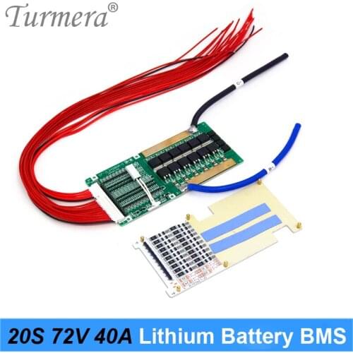 Turmera 20S 72V 84V 40A BMS with Balance Lithium Battery Protected Board for 18650 21700 Electric Bike and E-Scooter Battery Use