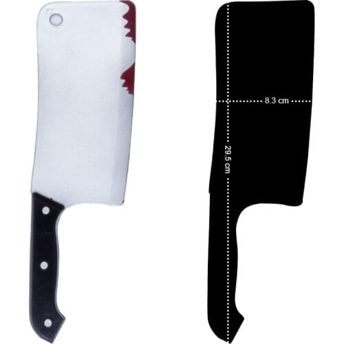 Halloween Decoration Plastic Fake Bloody Prop Weapons Knife Cosplay Horror Toy Party Stage Supplies