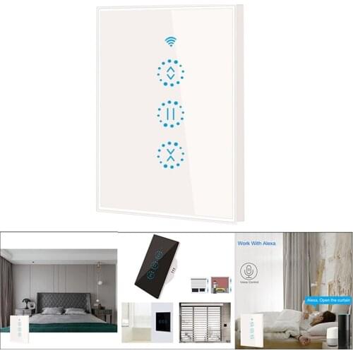 WiFi Smart Curtain Switch for Roller Shutter Electric Curtain US/AU Voice Control for Alexa Smart LifeAPP