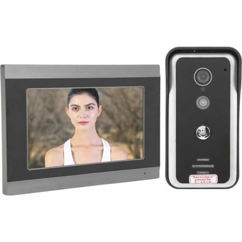 Video Door Phone 7in Display Infrared Night Vision Video Doorbell for Hotels for Villas for Apartments