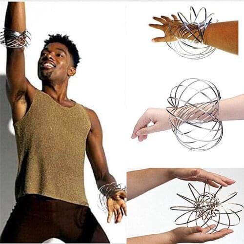 Magic Flow Ring Toys Toroflux Kinetic Spring Funny Outdoor Game Intelligent Spinner 3D Arm Inductive Stress Relief Toy Fidget