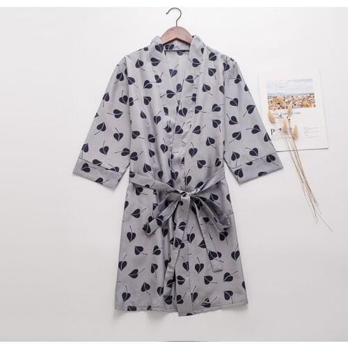 2019 Spring New Women Nightgown Female Cropped Sleeves Silk Sleepwear Sexy Bathrobe Home Wear