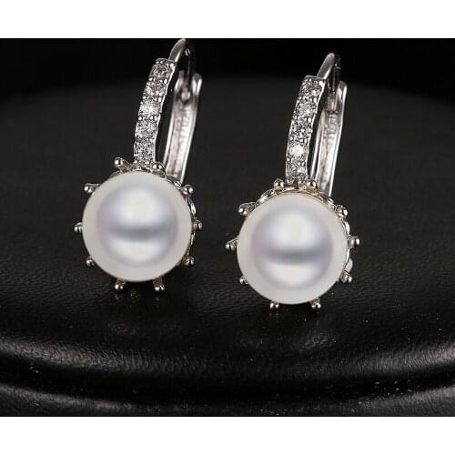 Emmaya Big Promotion Ear Cuff Fashion Crystal Earrings Jewelry Simple Stylish Simulated Pearl Clip Earrings for Women