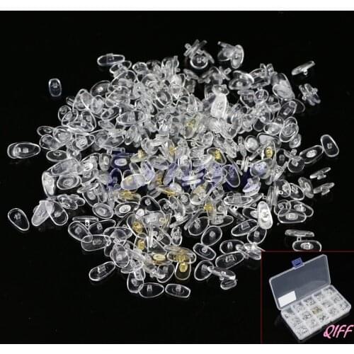 1 Set Silicone Eyeglass Sunglasses Spectacles Screw On Nose Pads Repair Tool