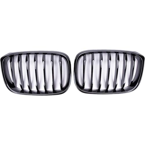1 Pair Gloss Black Car Left Right Front Hood Kidney Grille Grill Fit for BMW X3 G01 X4 G02 2018 2019 2020 2021