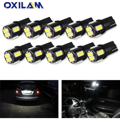 10Pcs T10 LED W5W 194 168 Bulb Dome Reading License Plate Lights Trunk Cargo Lamp Interior Lightning for Toyota Kia Seat Peugeot