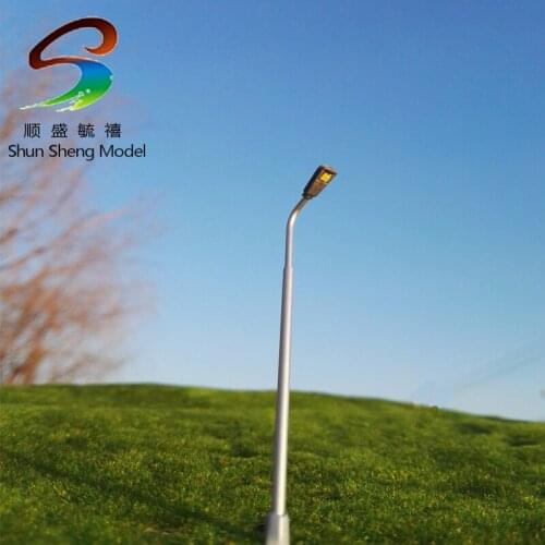 HO scale 20PCS copper lights 1/150 scale train layout models street lamp post Single-End 7cm
