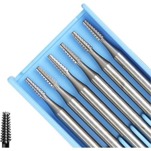 6 PC/Lot Jewelry Con Cross Cut Burring Grinding Tools Diagonal Teeth Nose Tungsten Vanadium Cylinder Tools Fpr Enlarging Hole