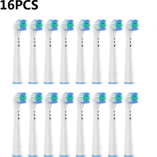 8Pcs Oral A B Electric Toothbrush heads Replacement attachments brush Spare parts Precision Clean Cross Action 3D White