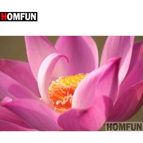 HOMFUN Full Square/Round Drill 5D DIY Diamond Painting "Pink flower" Embroidery Cross Stitch 5D Home Decor Gift A16442