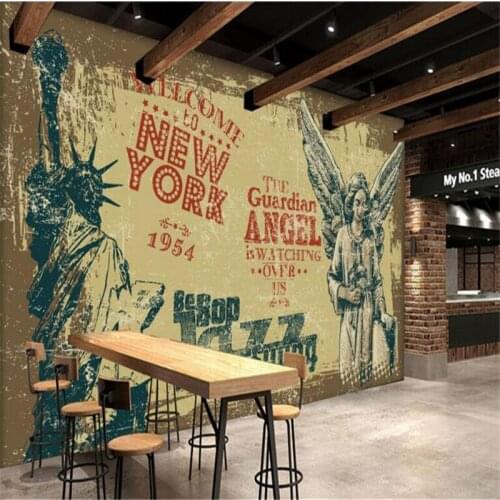 Beibehang Large Custom Wallpaper Retro Nostalgic Hand Painted Living Room Bedroom House Decorative Painting