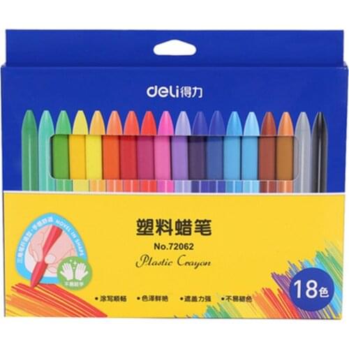 DL Effective 72062 plastic crayons 18 color durable and not easily broken writing smooth health and safety wholesale