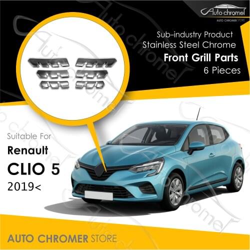 Renault Clio 5 Front Grill Chrome Looking Accessories 6 pcs