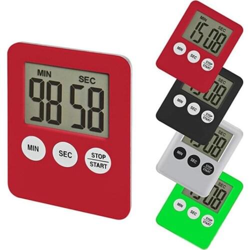 Home Kitchen Timer Electronic Medicine Reminder Simple Practical Use Digital Square LED Display Stopwatch Cooking Timer LBS