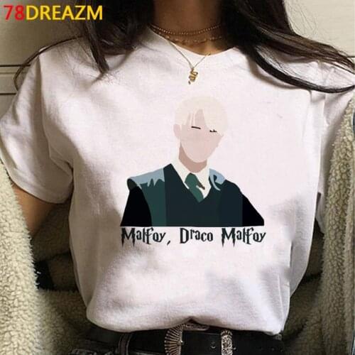 Draco Malfoy clothes tshirt women casual vintage aesthetic harajuku japanese top tees clothes graphic tees women couple clothes