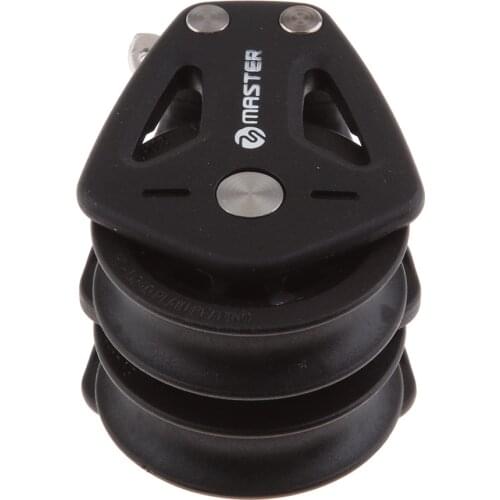 Double Pulley Block 35mm Swivel Boat Rigging Wheel Bearing Loading 300Kgs