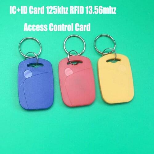 IC+ID Dual RFID/NFC Keyfobs EM4100&FM11RF08 S50 RFID&NFC Composite Card 125khz RFID 13.56mhz NFC Key Tag Access Control Card