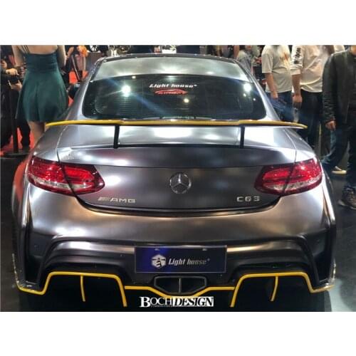 Suit For Benz Mercedes C-class Perforated Carbon Fiber C200 C63 Two / Four Door Boch Gt Large Tail