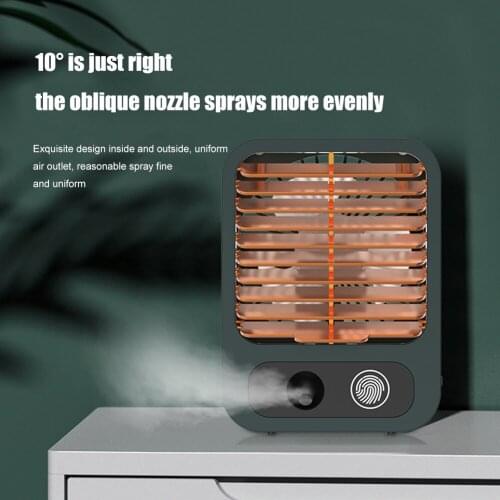 2 in 1 Mini USB Rechargeable Humidifier Air Cooler Fan Summer Household Office Desktop Water Spray Humidify Misting Cooling Fans
