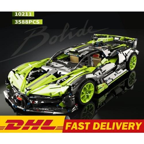 2021 New High-Tech Bolide Divo Huayra Super Racing Sports Car Model Building Blocks Bricks Toys Kids Birthday Gift 20086 42083