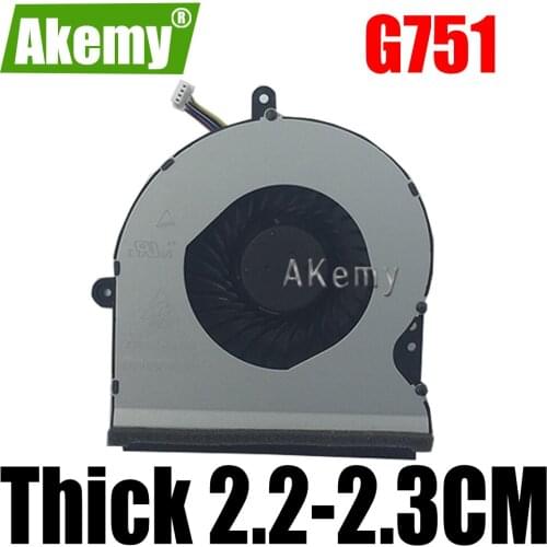New CPU GPU Thick 2.2-2.3CM Cooler Fan For Asus ROG G751 G751J G751JT G751JY DC 12V 0.40A