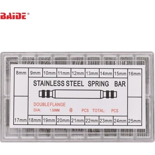 Diameter 1.5mm 360pcs 8mm -25mm Stainless Steel Spring Bar Link Pins Tool for Watch Band Replace 50set/lot