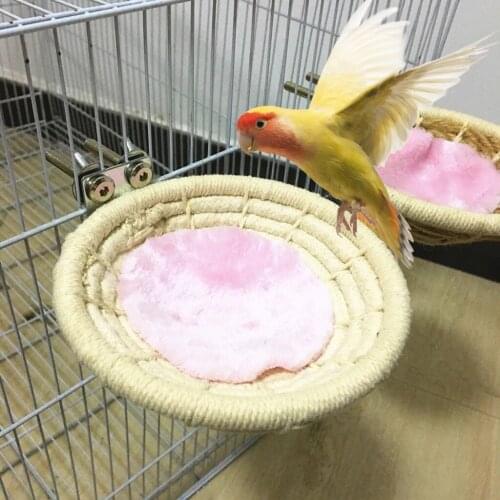 Bird Parrot Nest Soft Plush Bird Parrot Hammock Warm Hanging Bed For Pet Cave Cage Hut Tent Toy House For Small Animals Hot Sale
