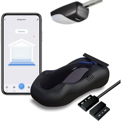 RF Wireless WiFi Smart Car Garage Gate Door Opener Controller Smart Voice Control APP Control Compatible with Alexa Support