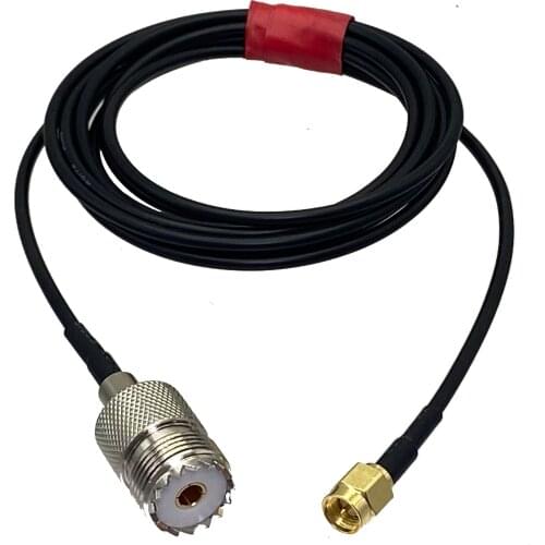 RG174 UHF SO239 female Jack to SMA male plug straight Connector crimp RF cable jumper pigtail 4inch~10M