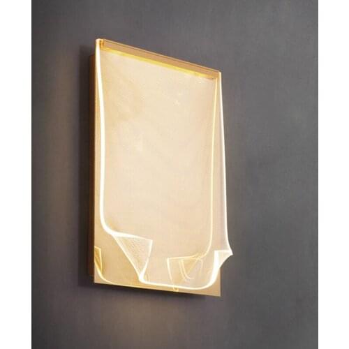 Nordic LED Iron Acrylic Wall Lamp Modern Design Wall Lamps for Home Golden Wall Sconce Lamp Bedroom Bedside Kitchen Mirror Light