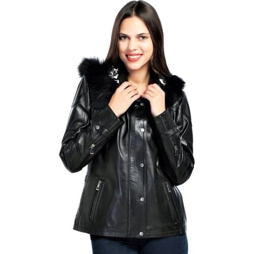 Vivamood Womens Winter Leather Jackets