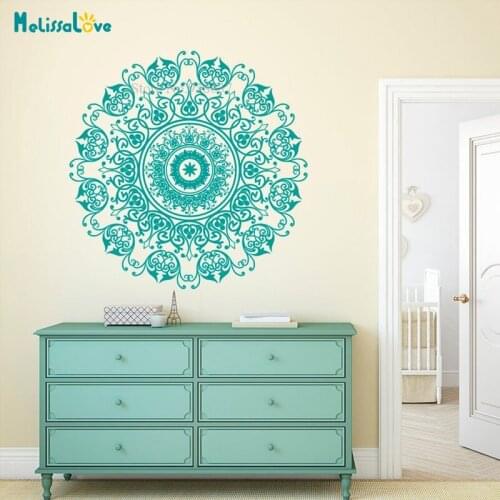 Yoga Mandala Decor Lotus Flower Decal Om Bedroom Living Room Sticker Wallpaper Posters BA711-2