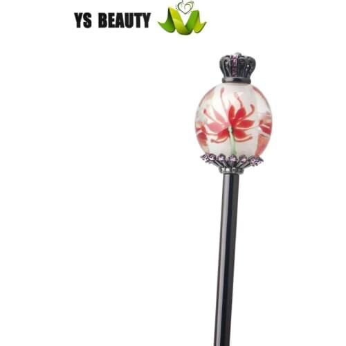 New style on shelves Flower glass hairpin Japanese kimono headwear zanzi Chinese glass beads manufacturers supplier
