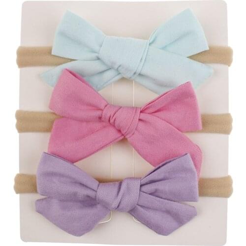 1pcs Girls Nylon Headband Hair Bows Head Band Elastic Bowknot Hairband for Children Kids Toddler Hair Accessories Headwear