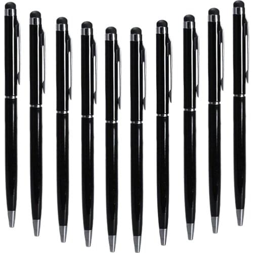 10Pcs Stylus Touchpen Stylus for Capacitive Touch Screens phone tablet Black
