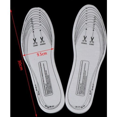4pcs=2Pairs White Thin Insole Breathable Sweat Absorbing Comfortable Shock Sport Shoes Pads