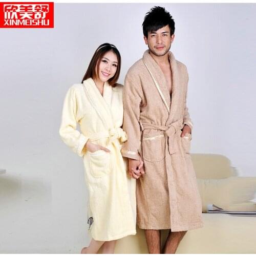 4 colors Light Thick Cotton Sleepwear Bathrobe