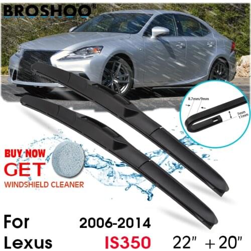 Car Wiper Blade Front Window Windscreen Windshield Wipers Blades J hook Auto Accessories For Lexus IS350 22"+20" 2006-2014