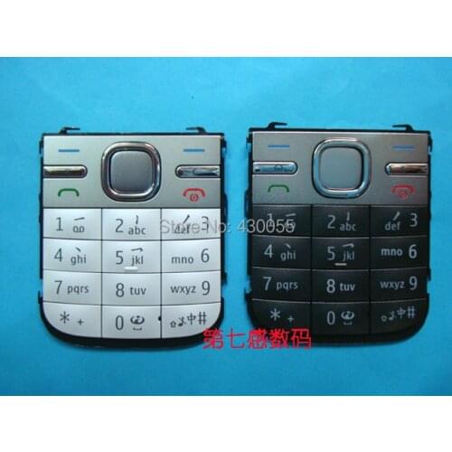 Black/White/Grey New Housing Main Home Function Keyboards Keypads Cover Case For Nokia C5, Free Shipping